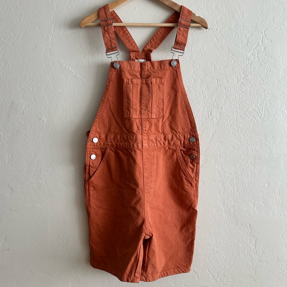 Pumpkin Colored Pac Sun Kids Short Overalls Size 12
